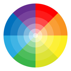 Спектр цветов для дизайнеров: круг цветов